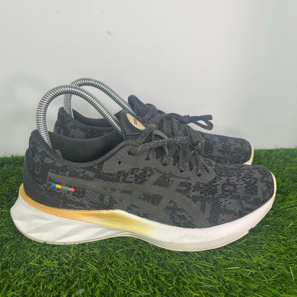 Asics Womens Roadblast Tokyo Black Running Shoes Sneakers Size 7 - Picture 2 of 8